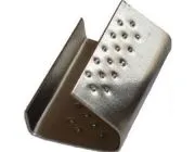 Замок металлический с внутренной пуклей (для полипропиленовой ленты) PP-19 (0,6) цинк блестящий